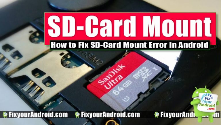 sd card mount fix android