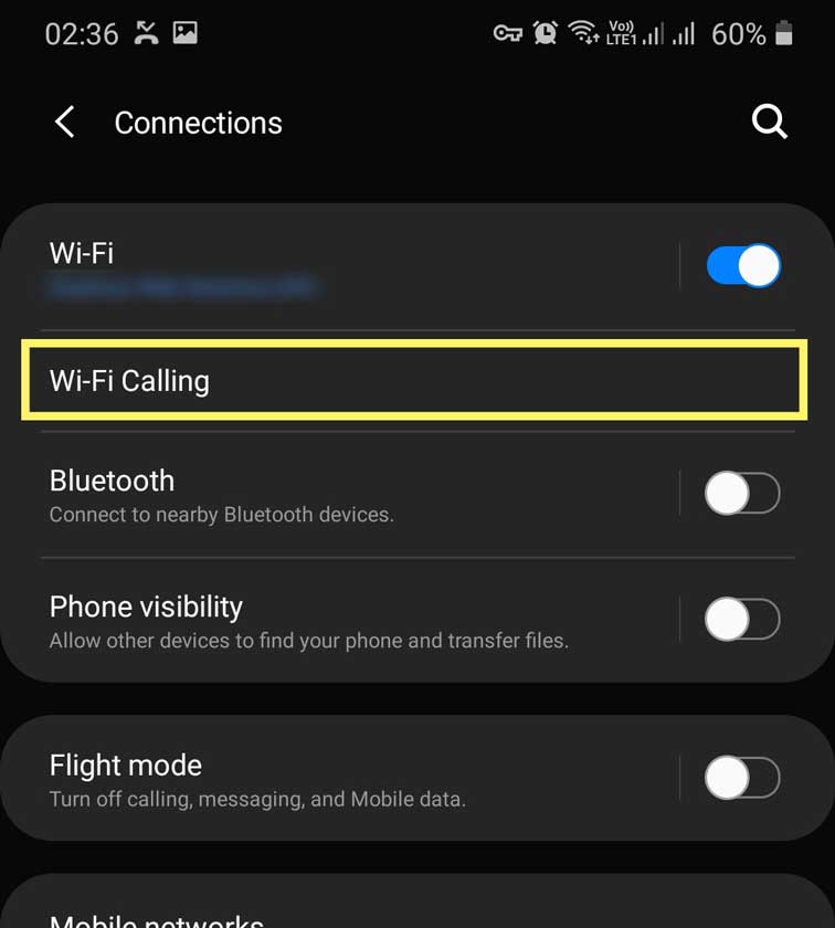 enable wifi calling android 1