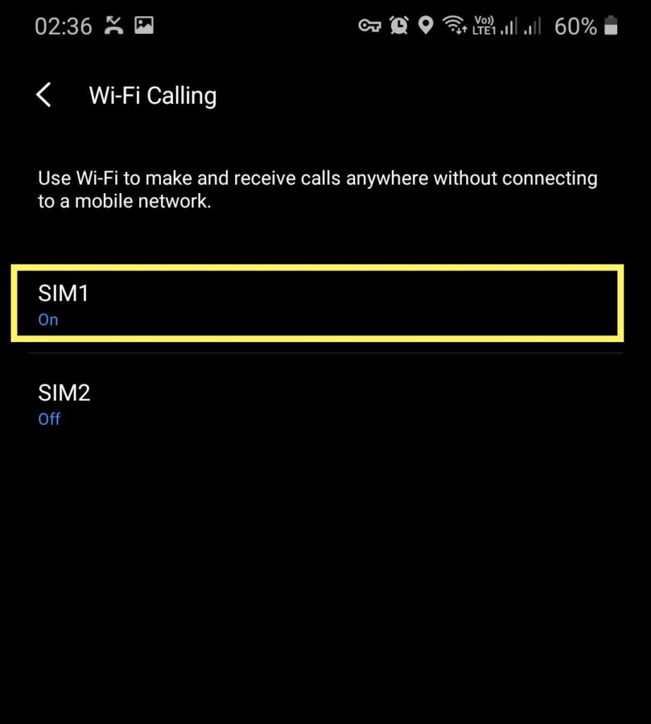enable wifi calling android 2