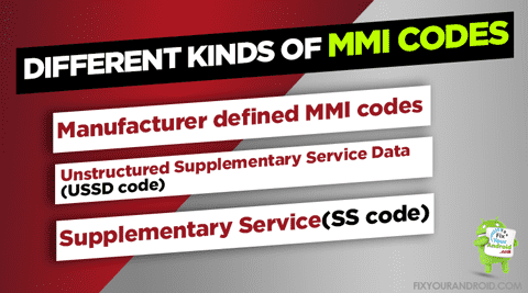 Different kinds of MMI codes