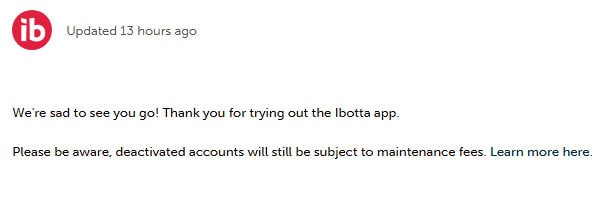 delete ibotta account confirmation
