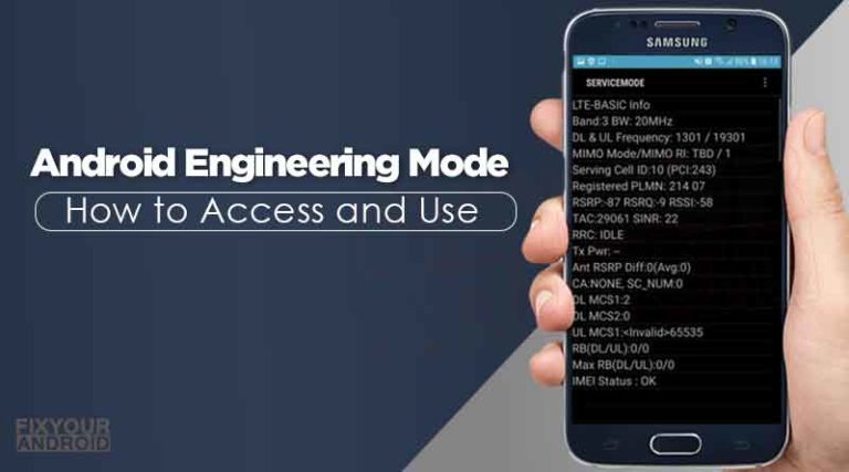 access Android Engineering Mode