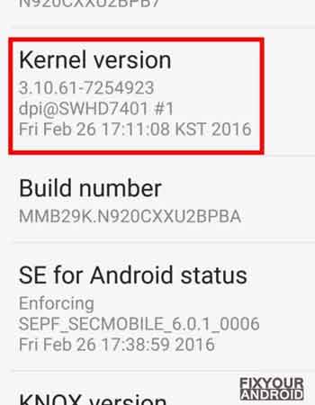 find Android kernel version