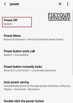 Turn Off Android From Settings