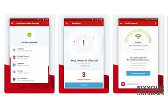 Android Spyware Detection apps BullGuard Mobile Security