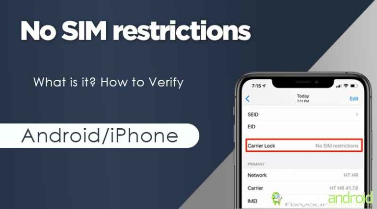 No SIM Restrictions status
