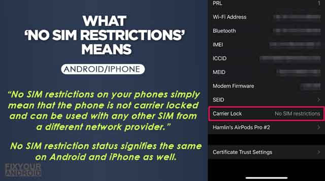 What ‘No SIM restrictions’ Means? iPhone Android 