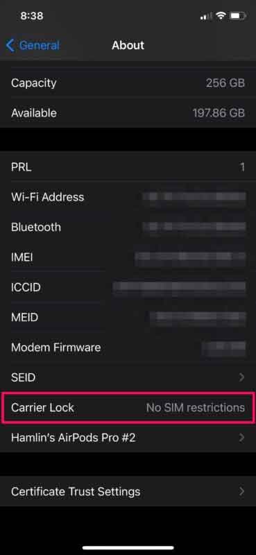 carrier lock no sim restrictions android