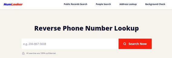 reverse phone number lookup tool 2. Numlooker