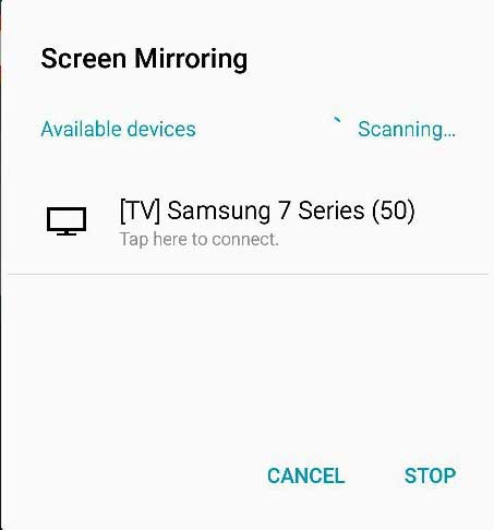 turn off screen mirroring samsung