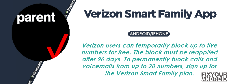 Verizon Smart Family block calls and voicemails