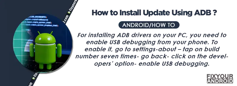 How to Install Update Using ADB