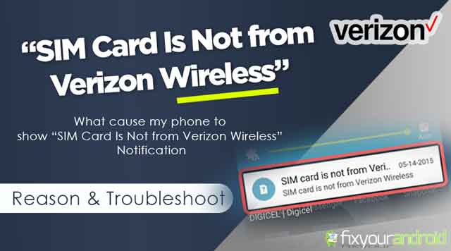 How to Fix SIM Card Is Not from Verizon Wireless Error