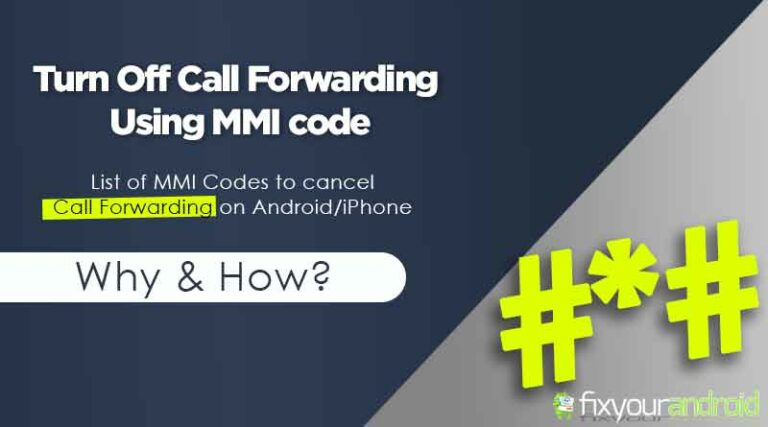 Turn Off Call Forwarding Using MMI code