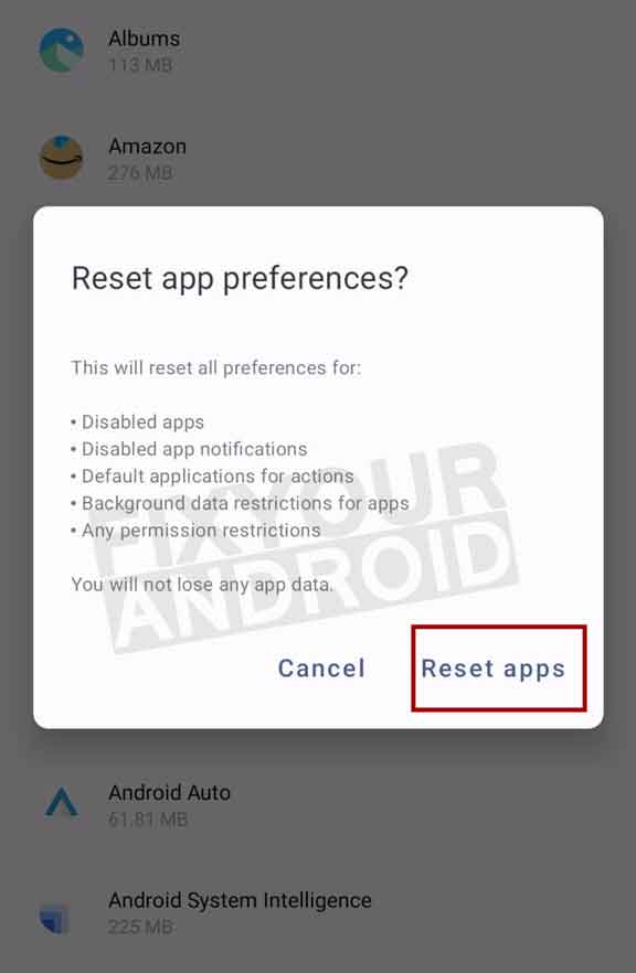 com.google.android.googlequicksearchbox error reset app preferences