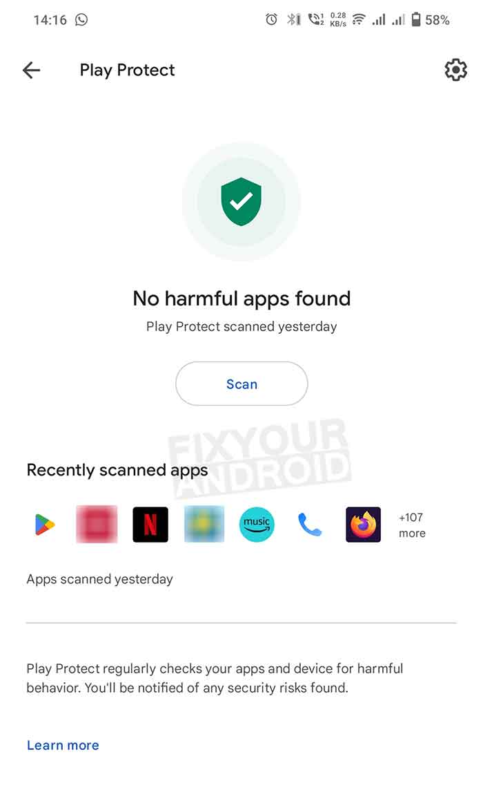 Enable Google Play Protect