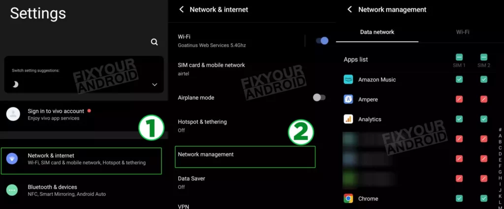 task manager restrict internet access to app