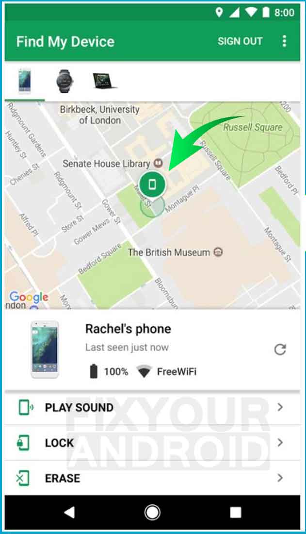 Find lost phone with Android Device Manager